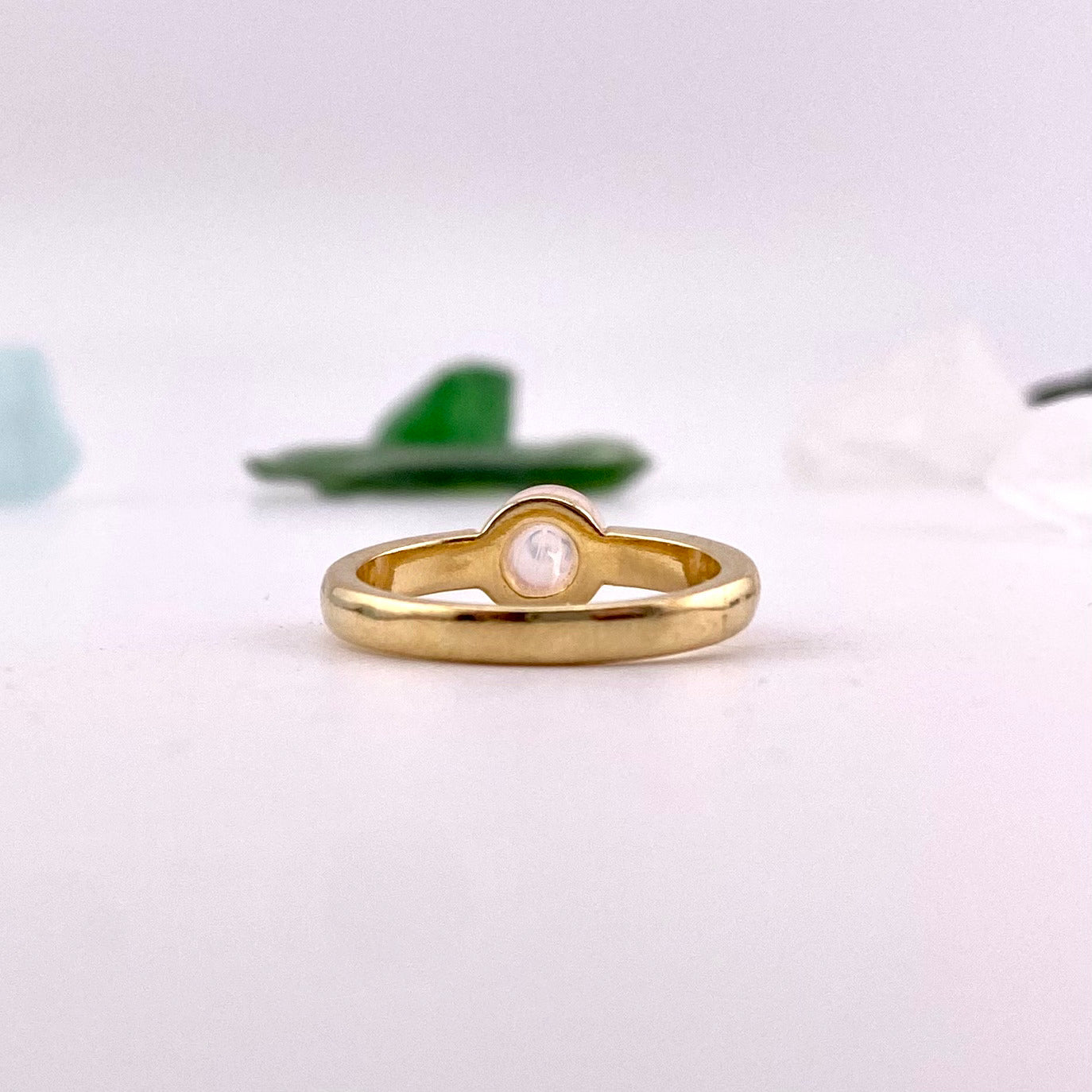 Rose Quartz Solitaire Ring
