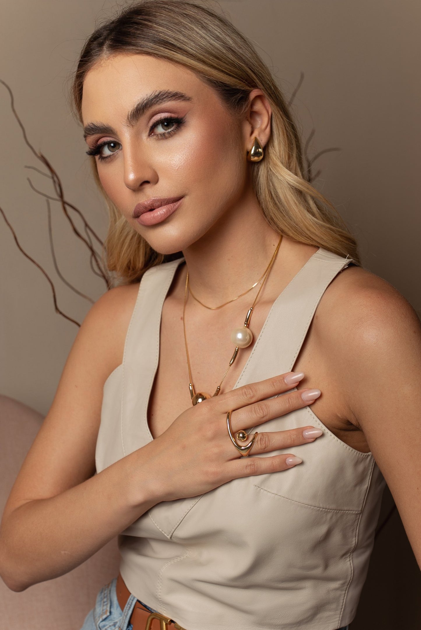 Gold Drop Earrings