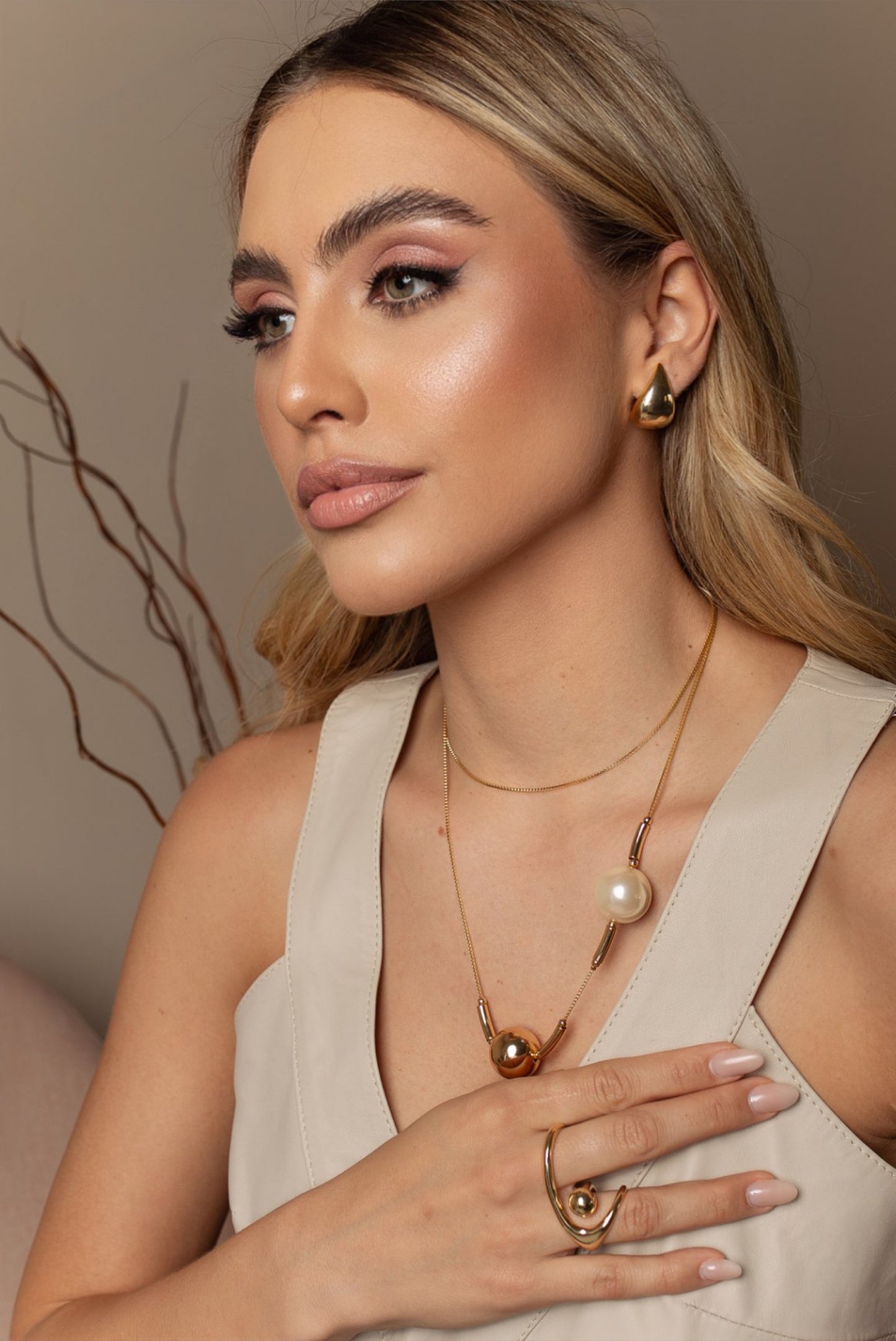 Gold Drop Earrings