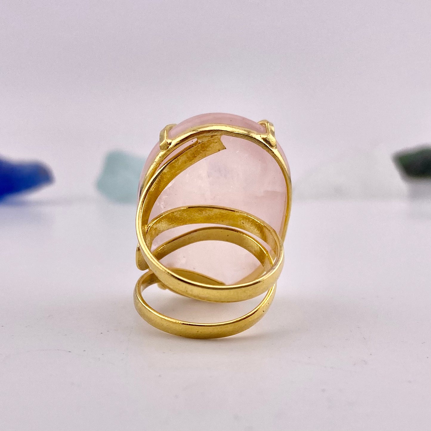 Rose Quartz Cabochon Ring
