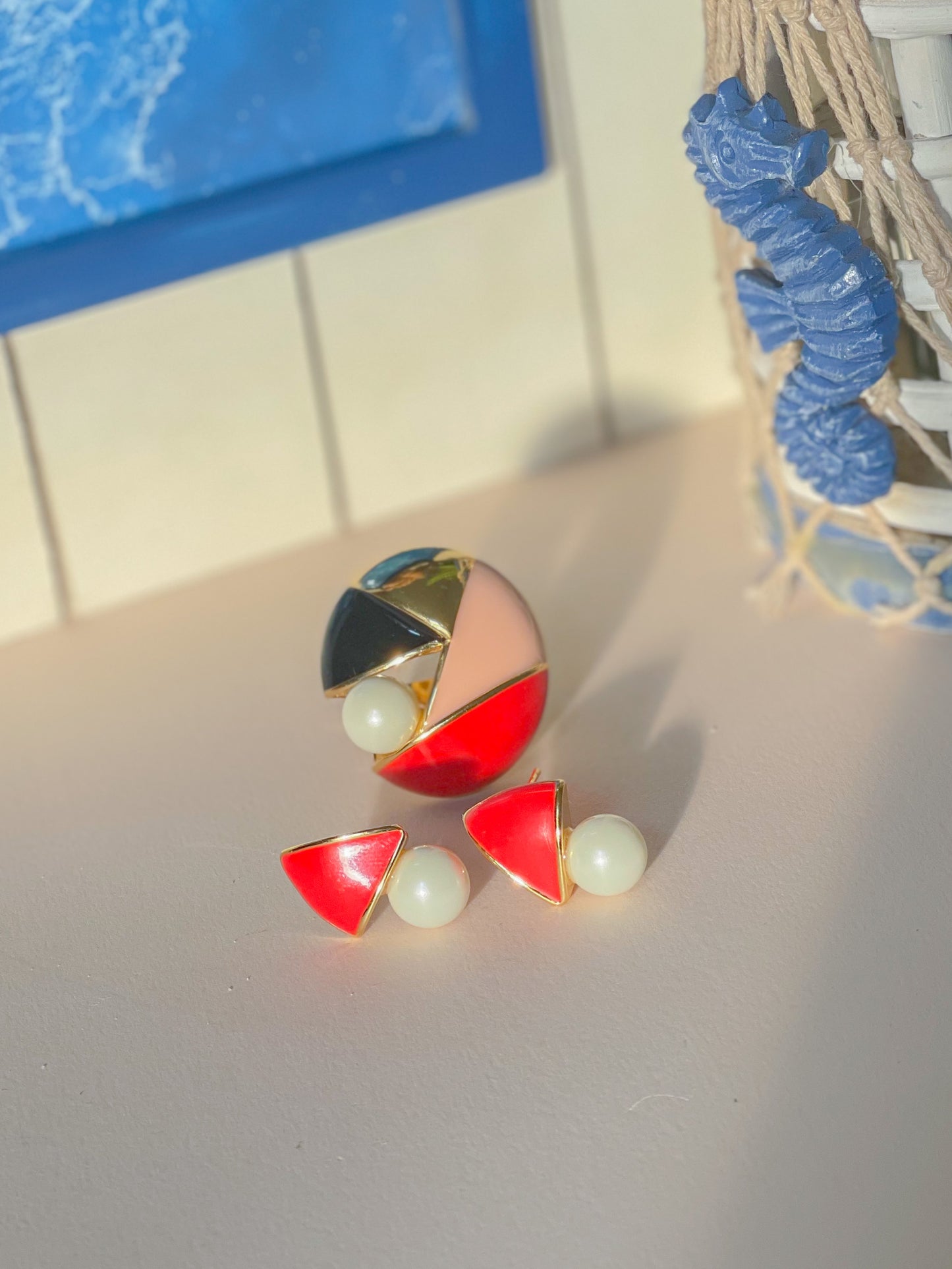 Mosaic Pearl Ring