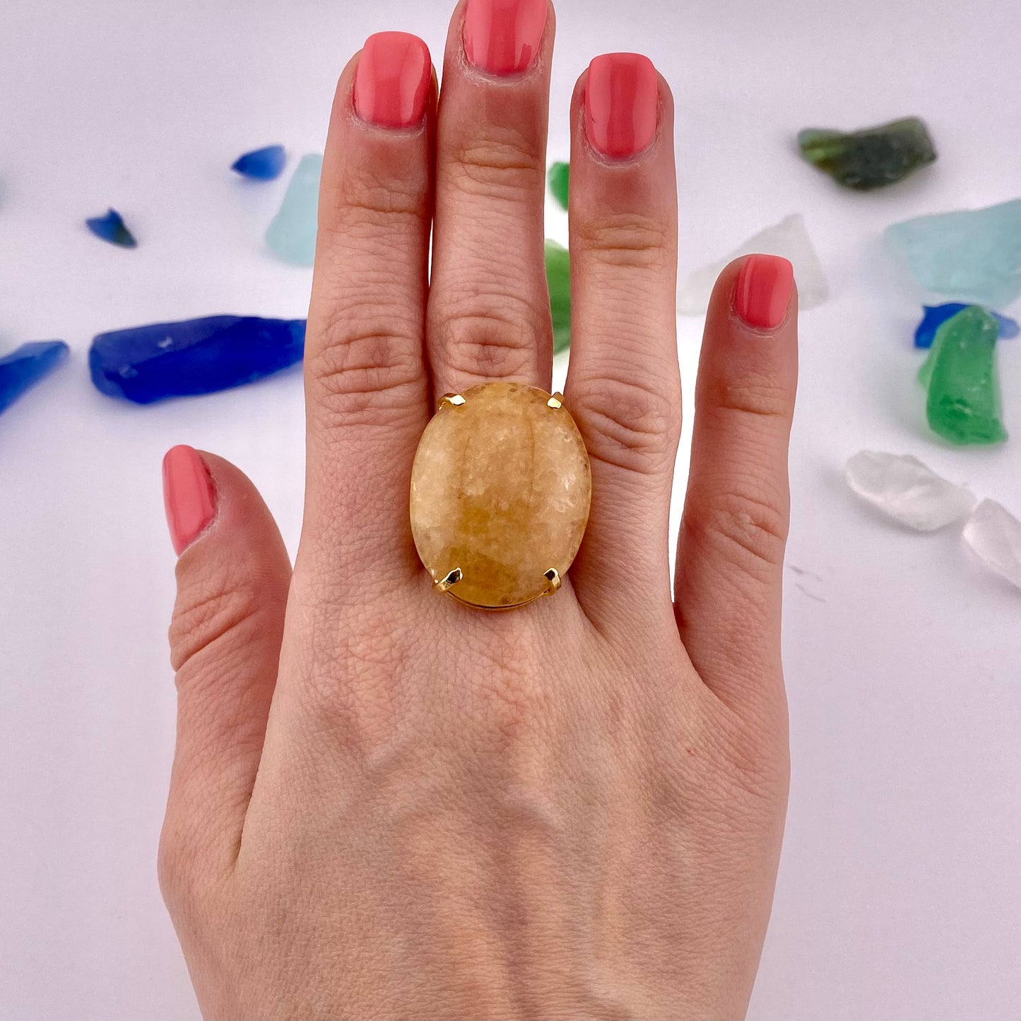Citrine Cabochon Ring