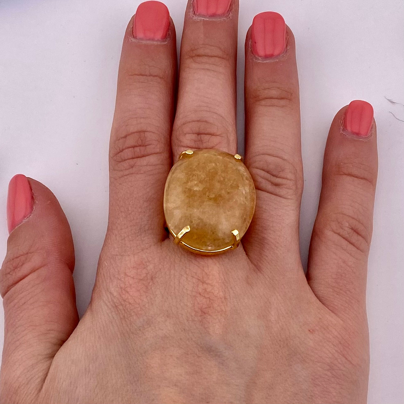 Citrine Cabochon Ring