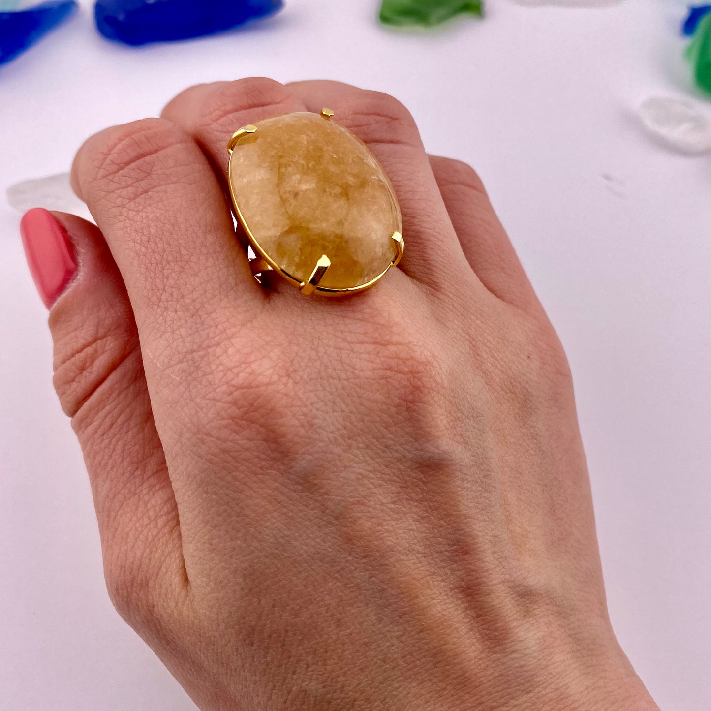 Citrine Cabochon Ring
