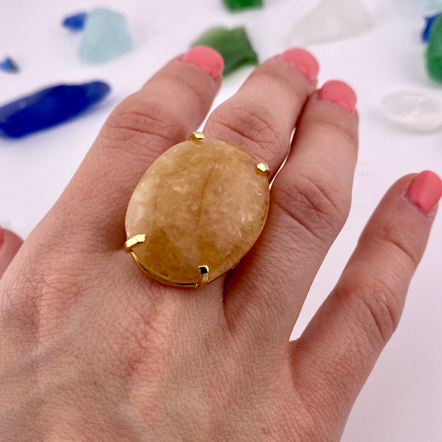 Citrine Cabochon Ring