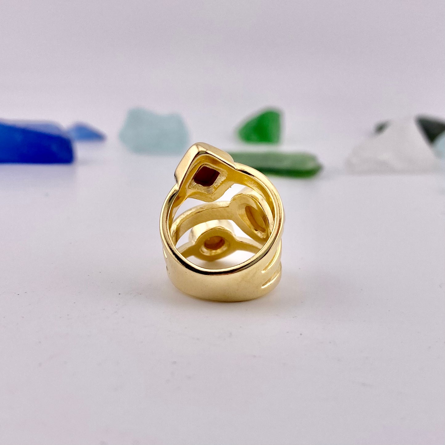 Mixed Three Stone Ring