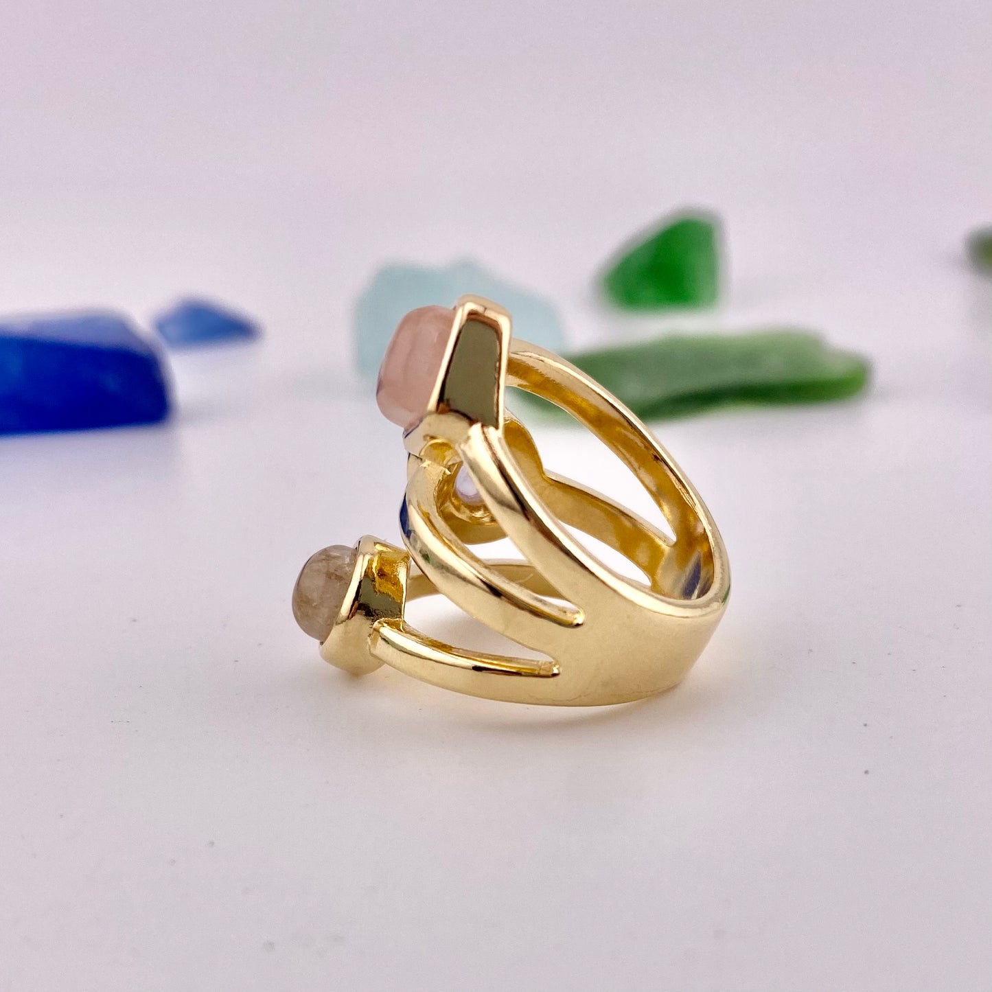 Mixed Three Stone Ring