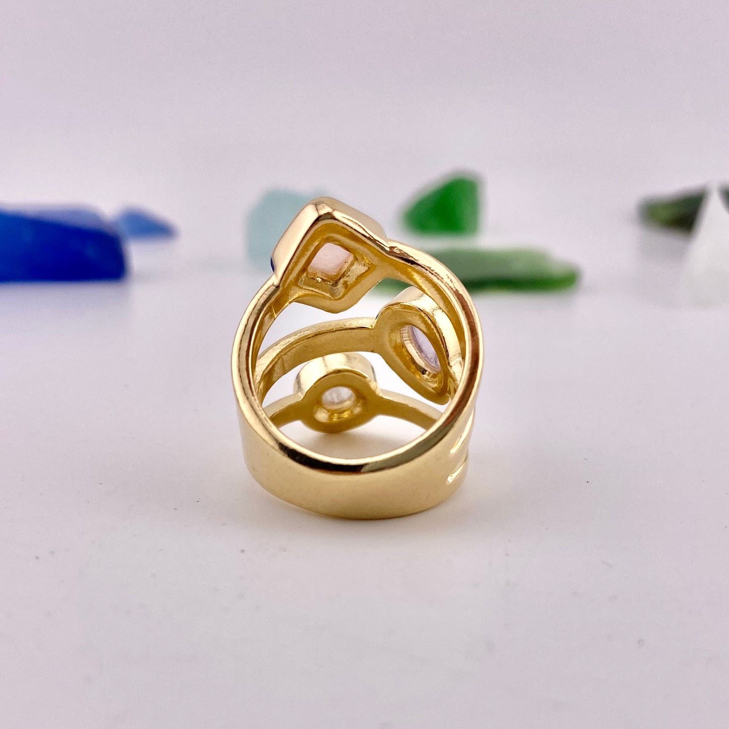 Mixed Three Stone Ring