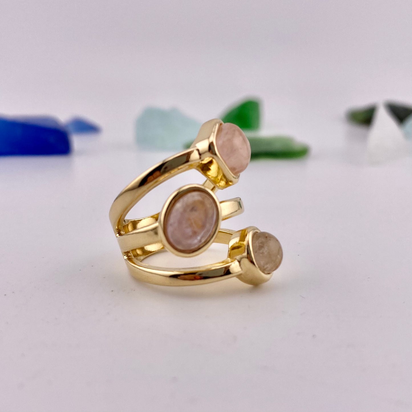 Mixed Three Stone Ring