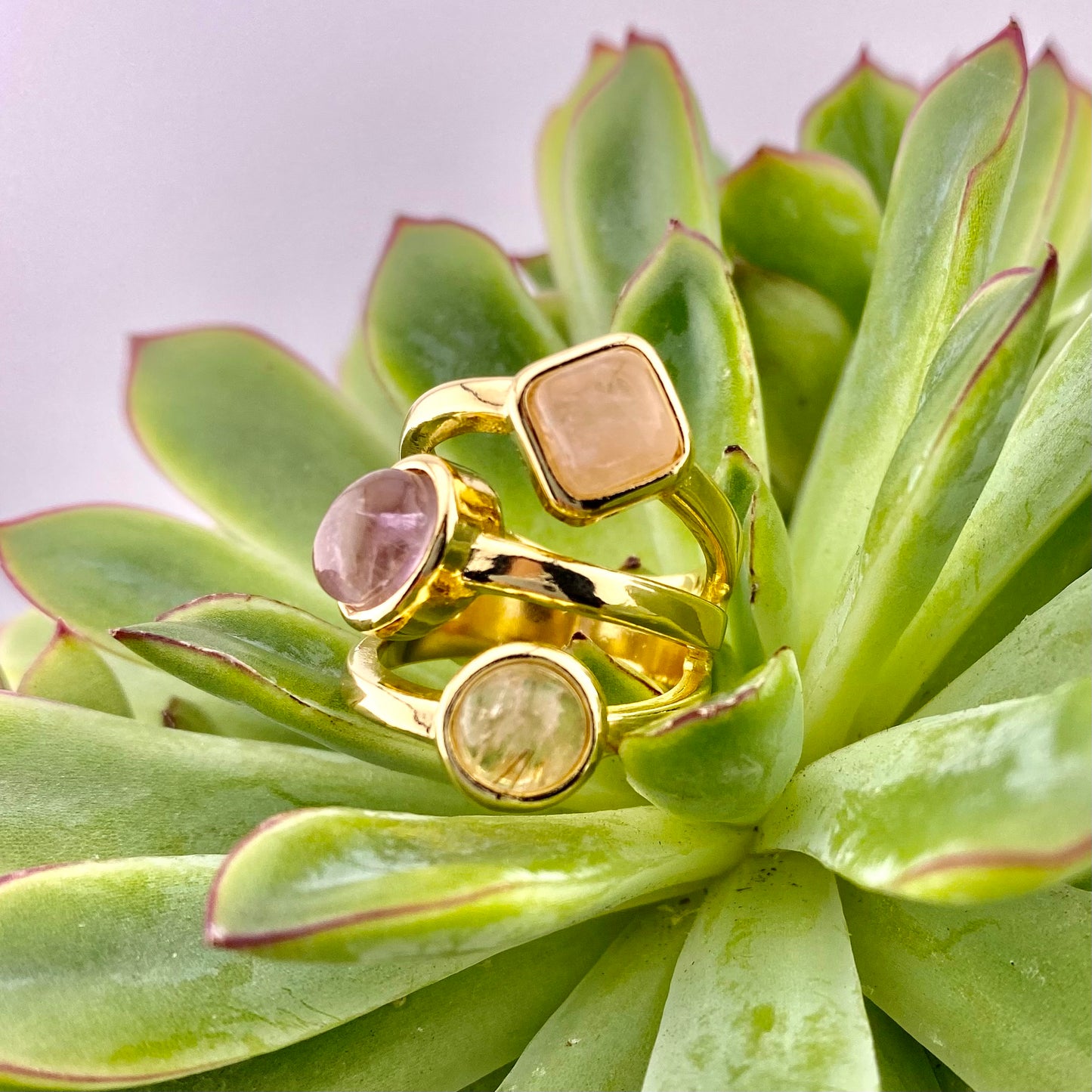 Mixed Three Stone Ring