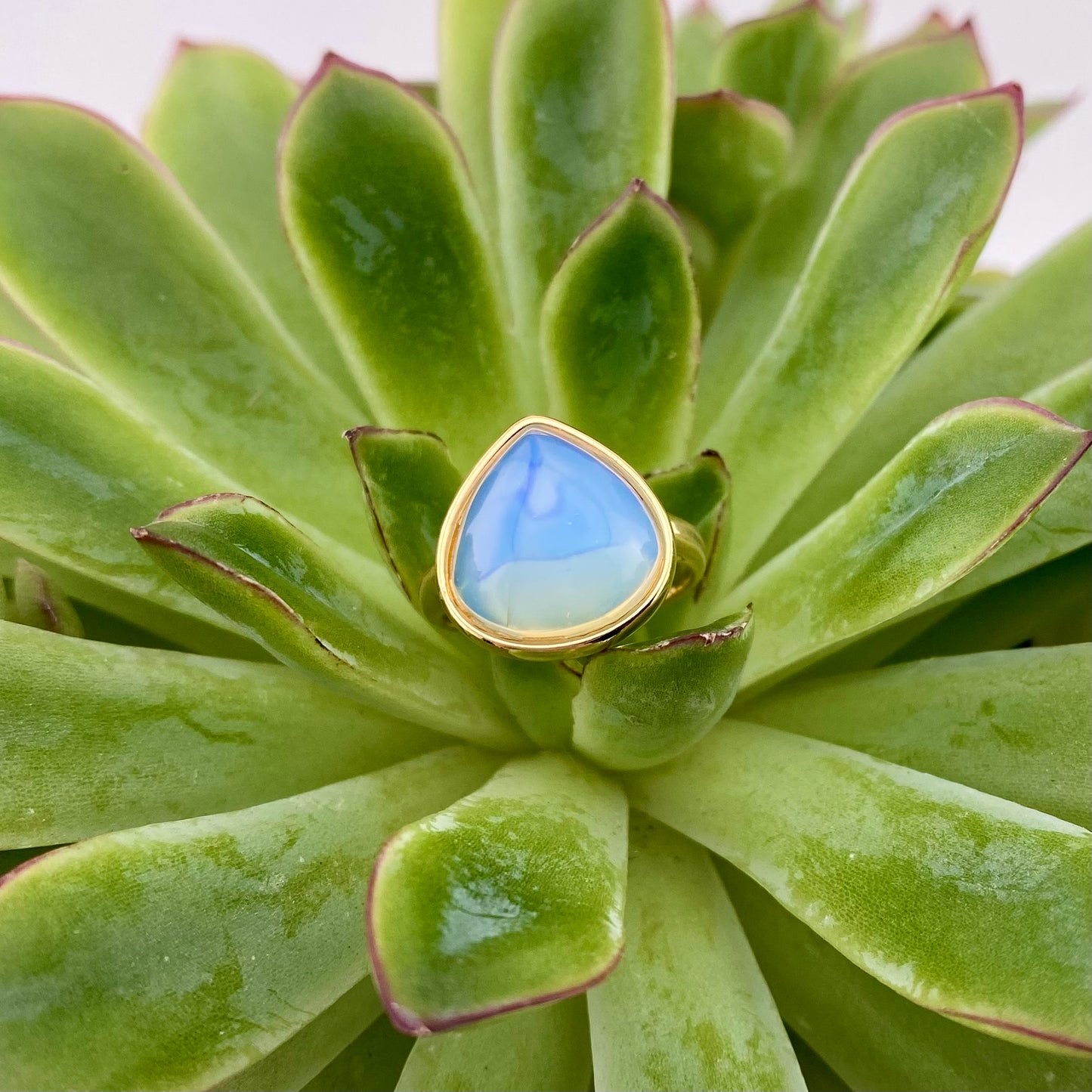 Moonstone Teardrop Ring