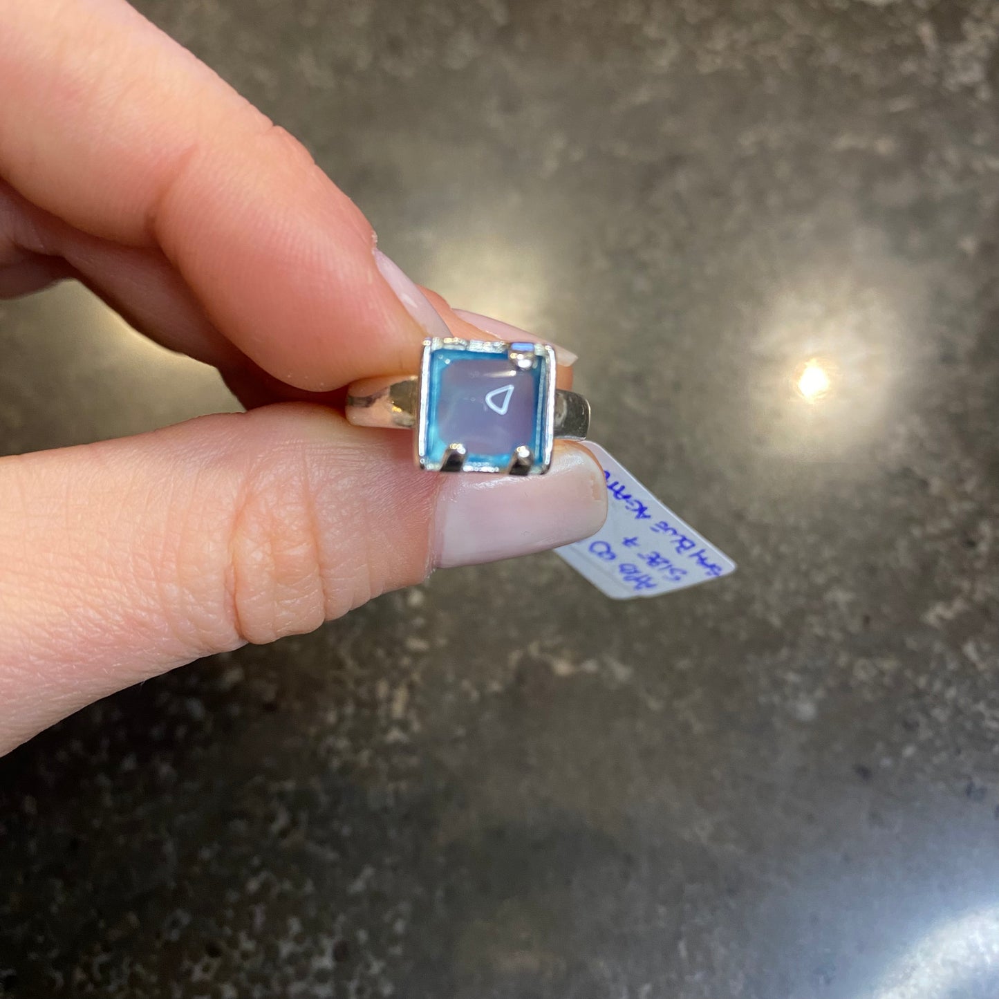 Sky Blue Agate Ring