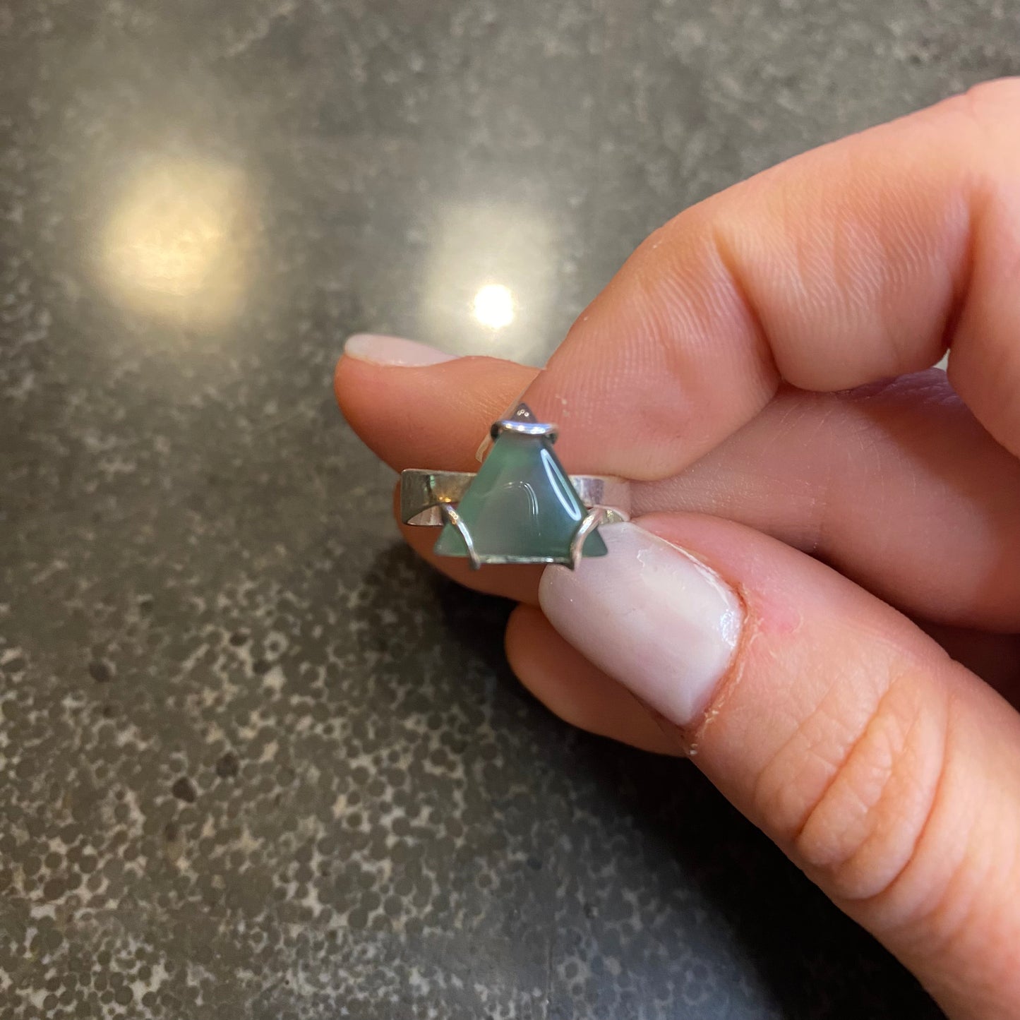 Green Agate Ring