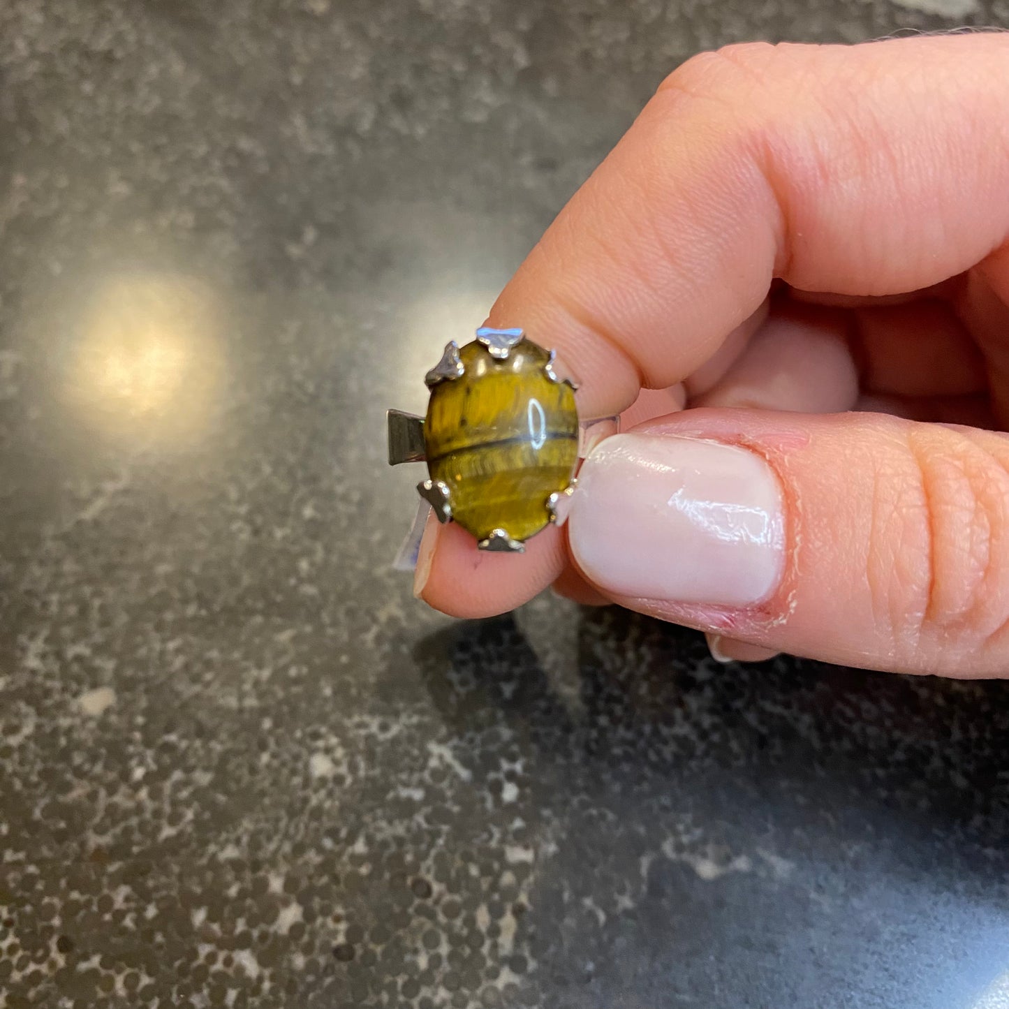 Tiger's Eye Cabochon Ring