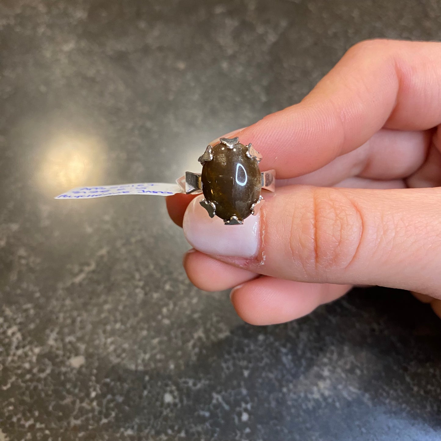 Polychrome Jasper Cabochon Ring