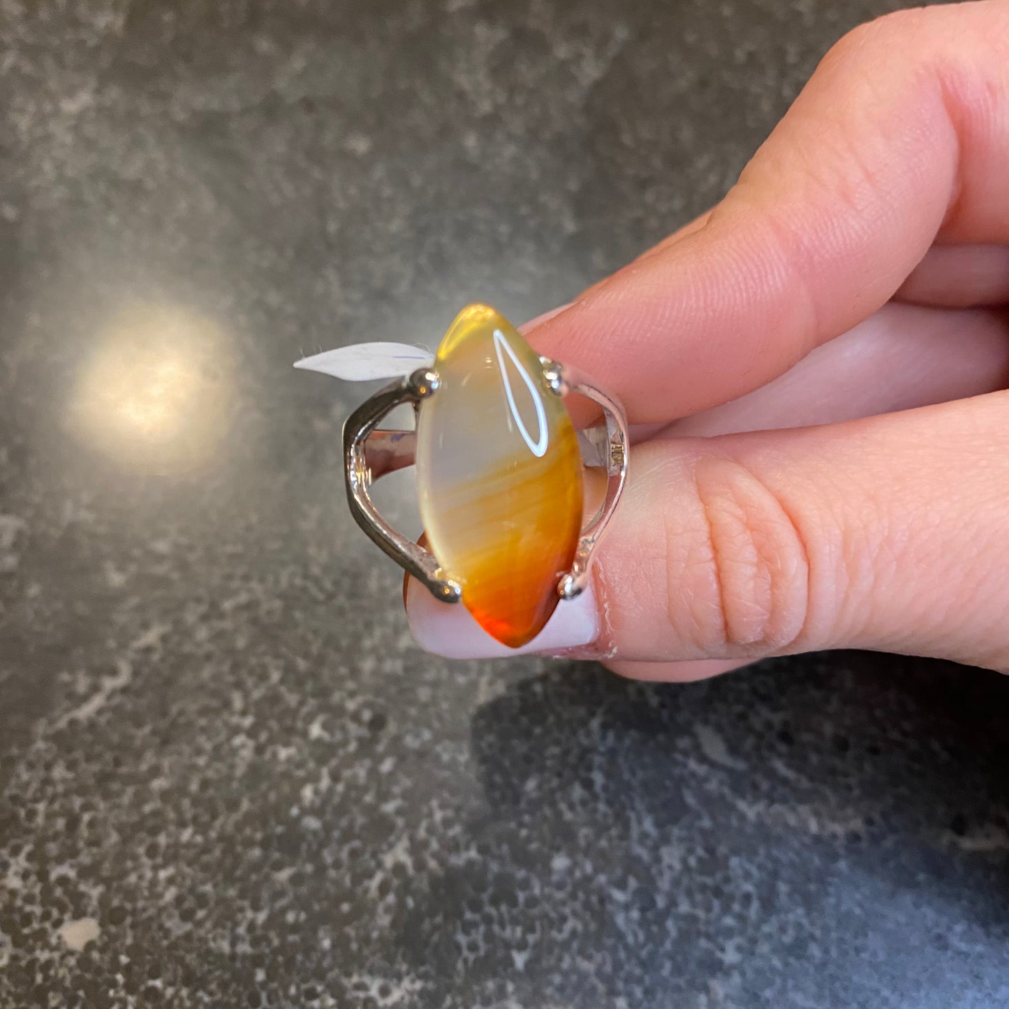 Natural Agate Ring