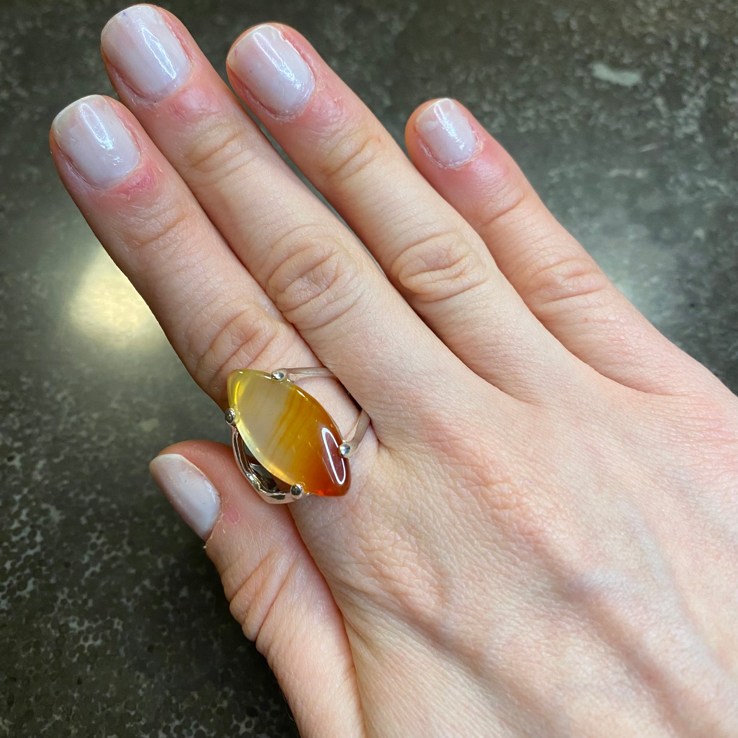 Natural Agate Ring
