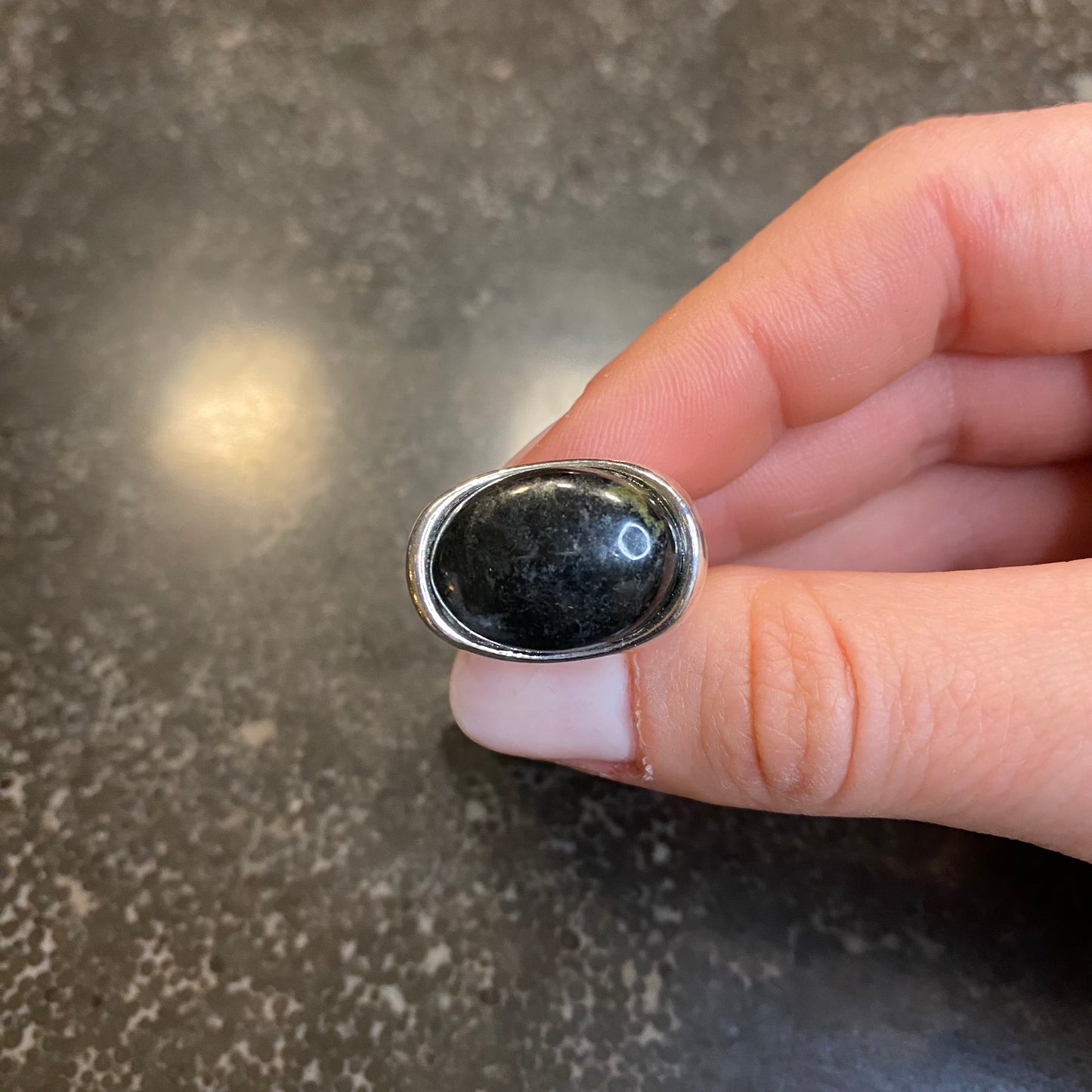 Black Agate Ring