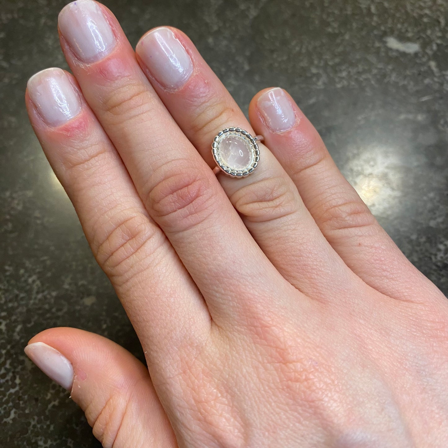 Rose Quartz Mini Ring