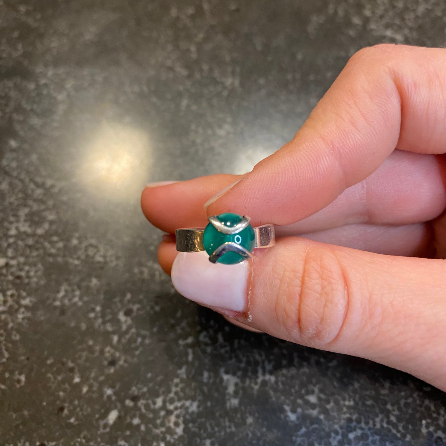 Green Agate Ring