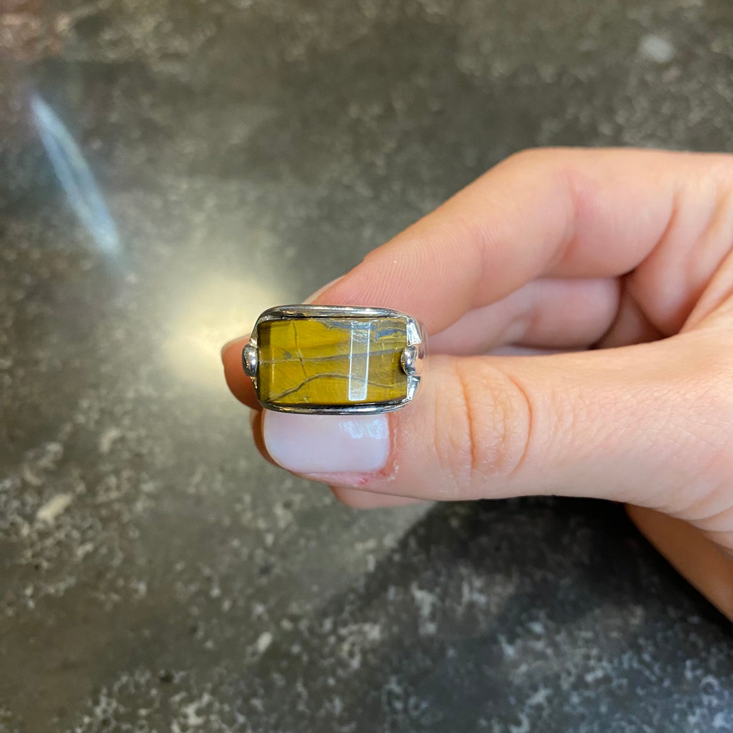 Faceted Tiger's Eye Ring