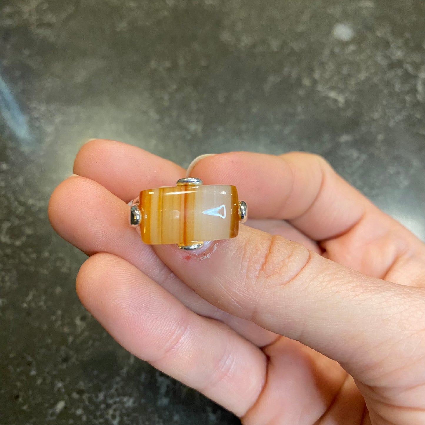 Natural Agate Ring