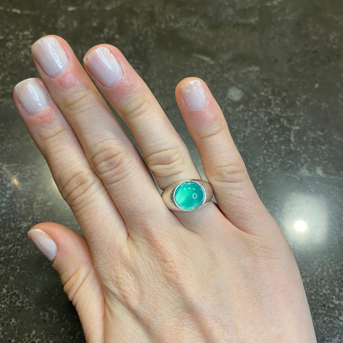Green Agate Ring