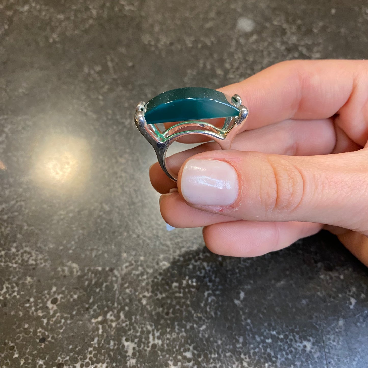 Green Agate Ring