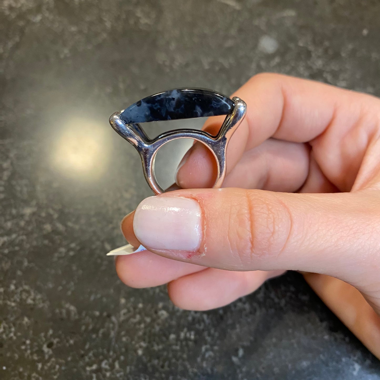 Black Agate Ring