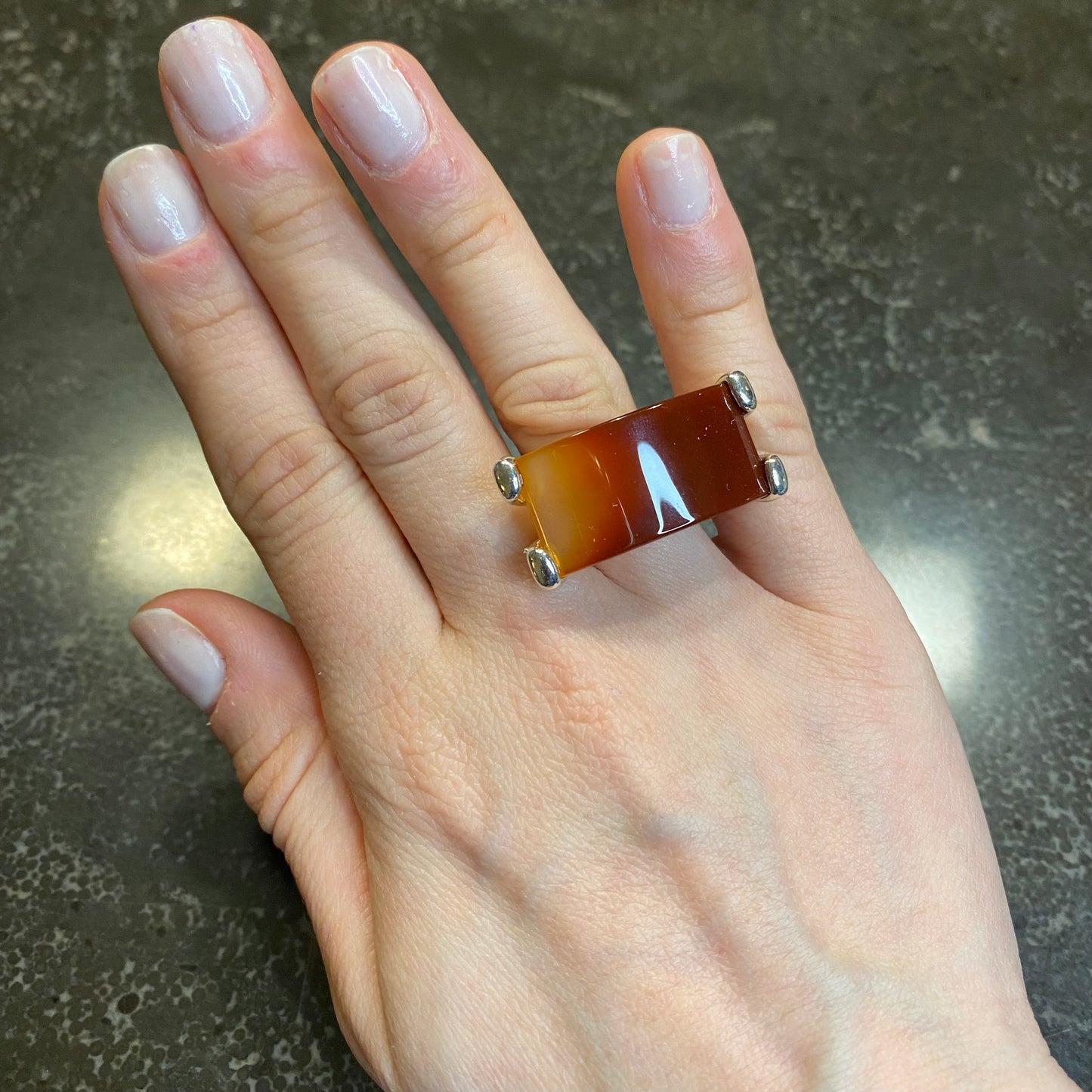 Red Agate Ring