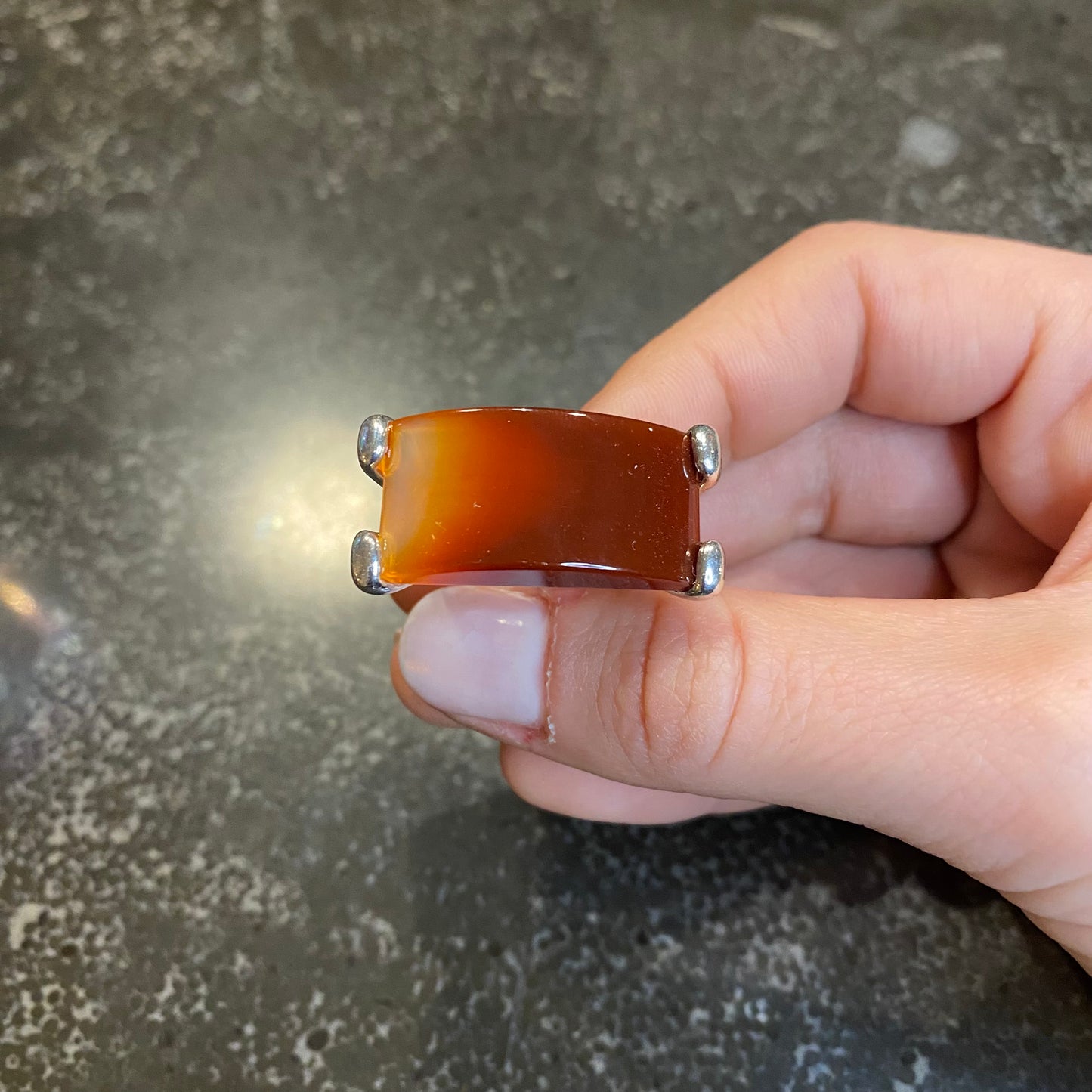 Red Agate Ring