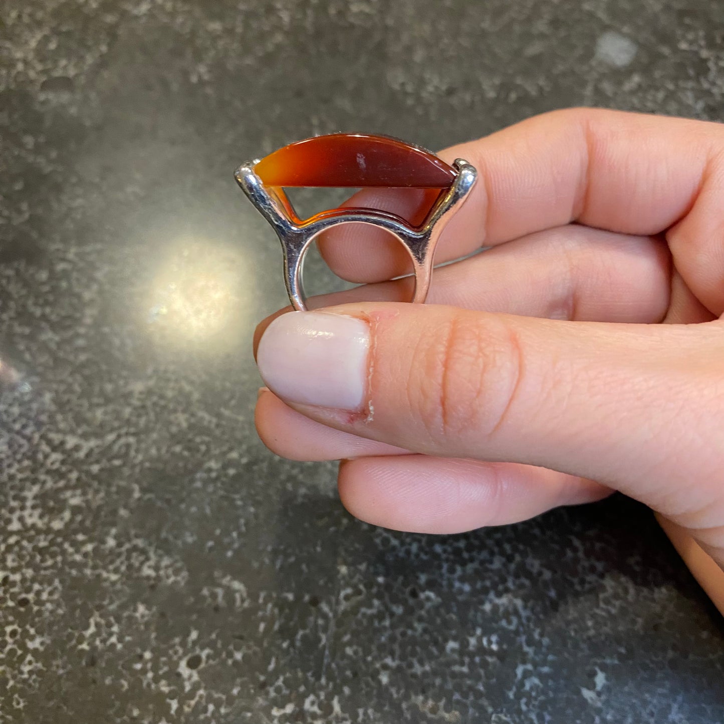 Red Agate Ring