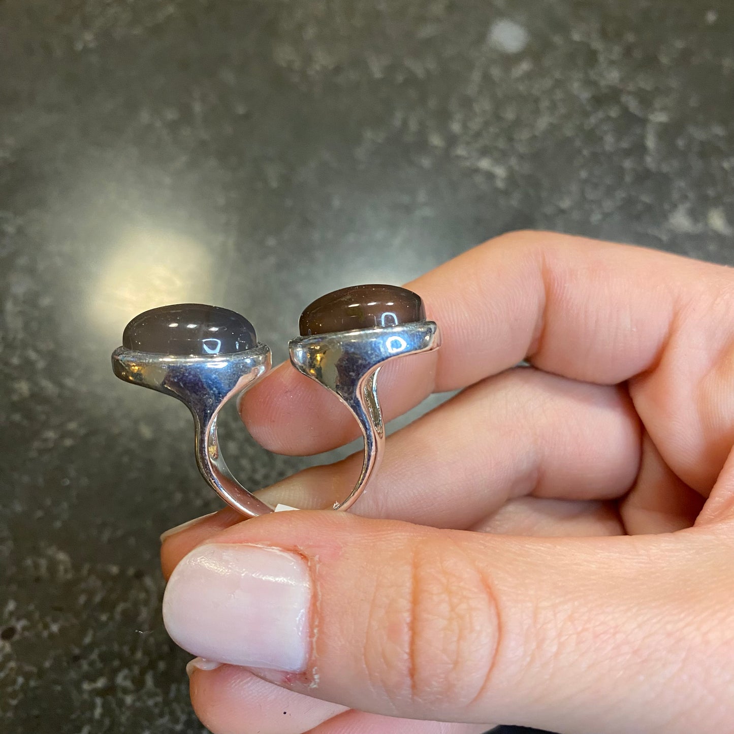Duo Oval Stones Ring