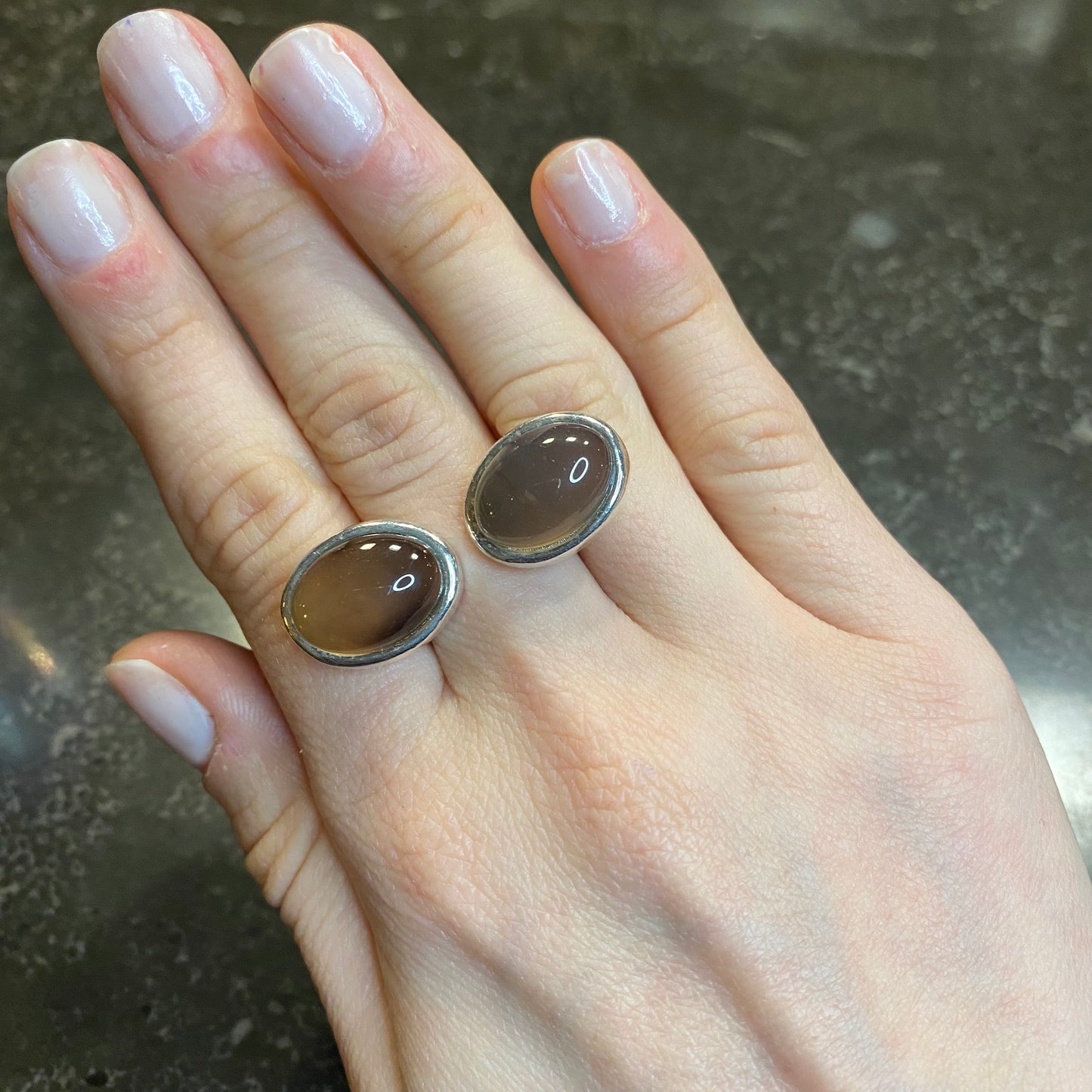 Duo Oval Stones Ring