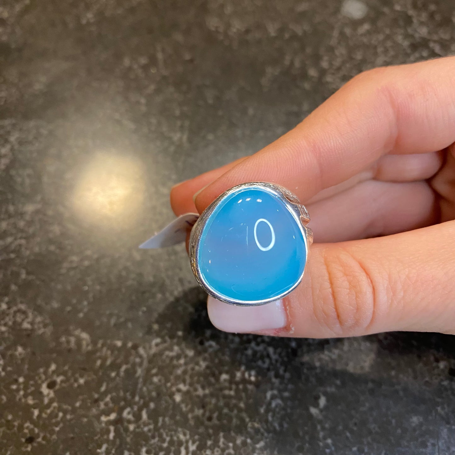Sky Blue Agate Ring