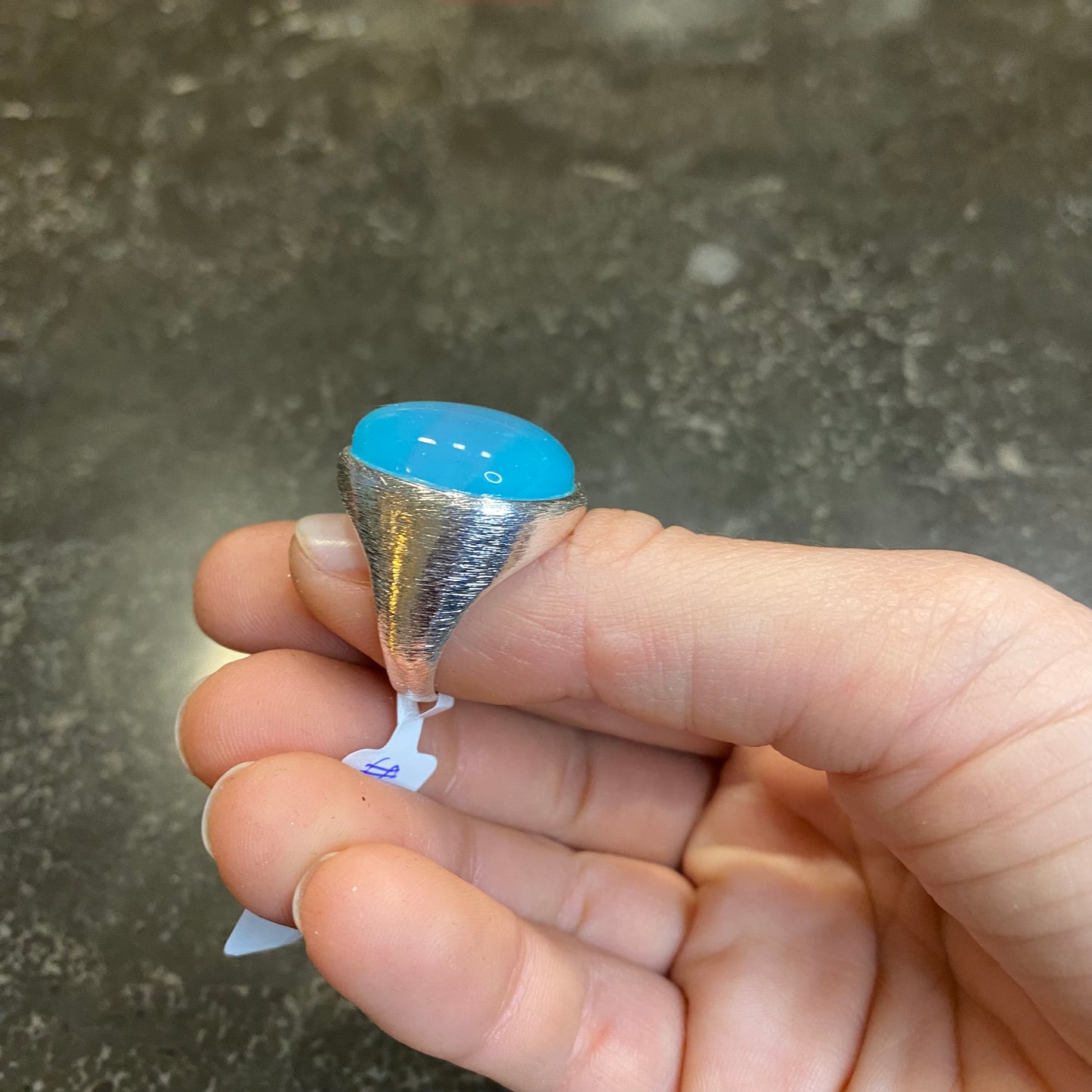 Sky Blue Agate Ring