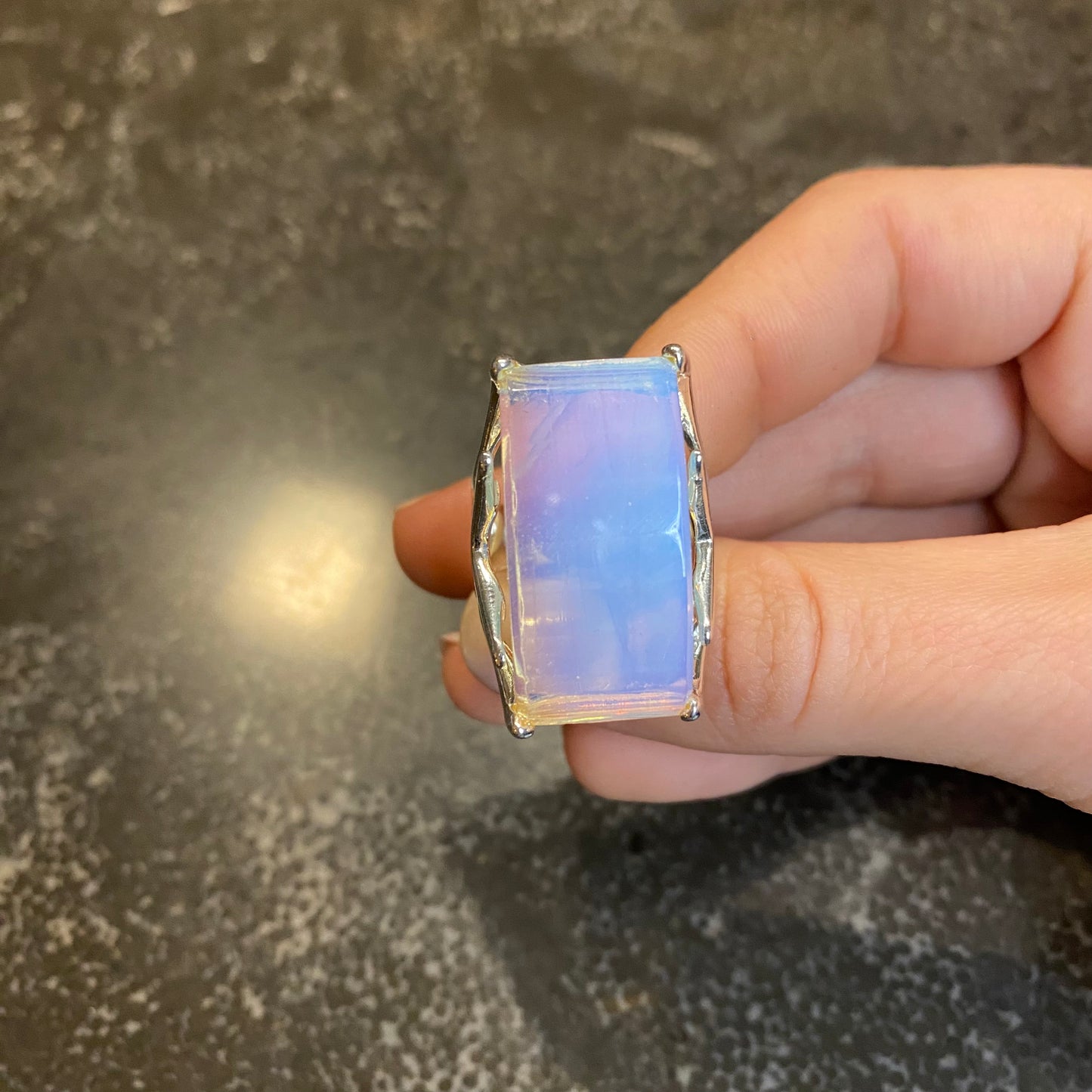 Moonstone Long Bridge Ring