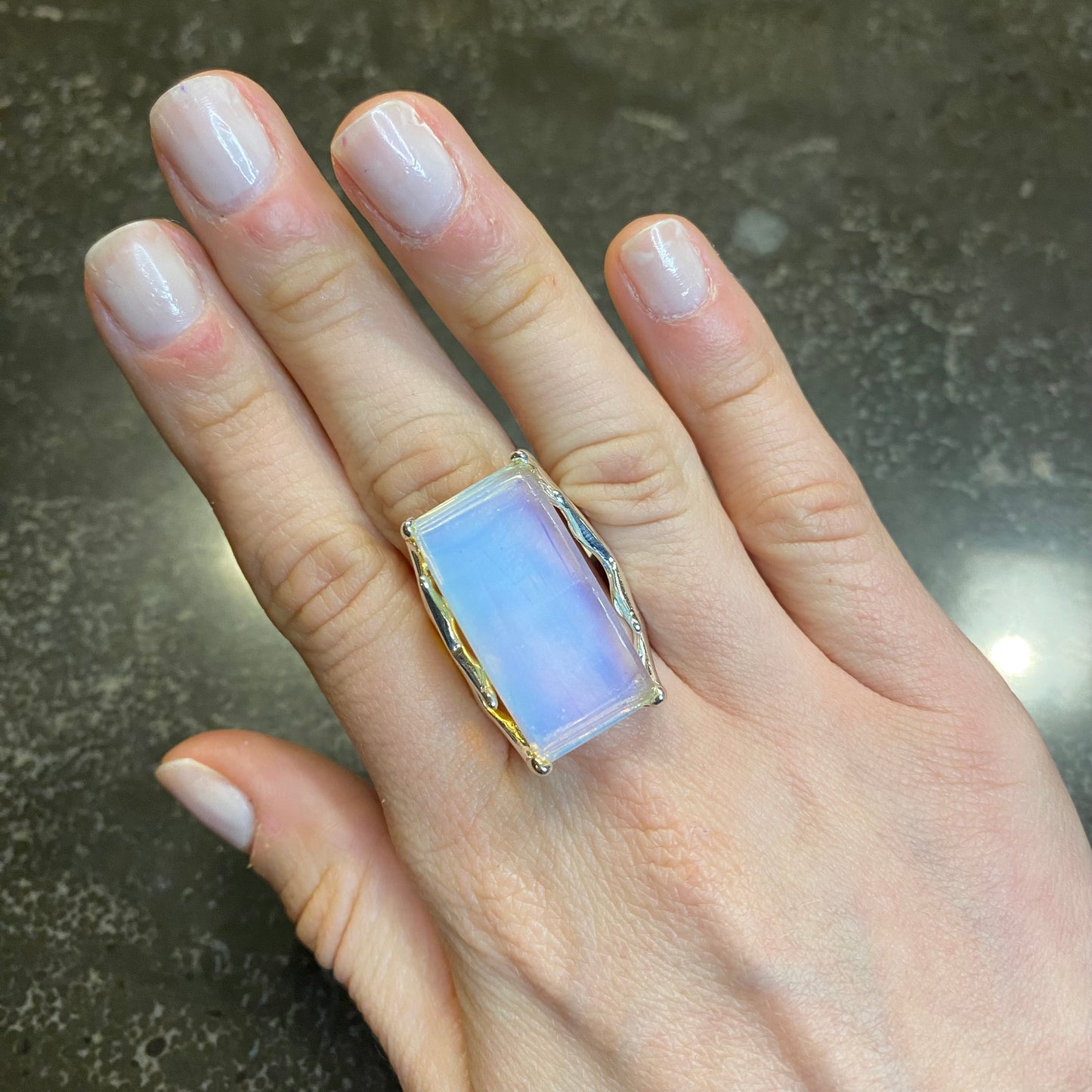 Moonstone Long Bridge Ring