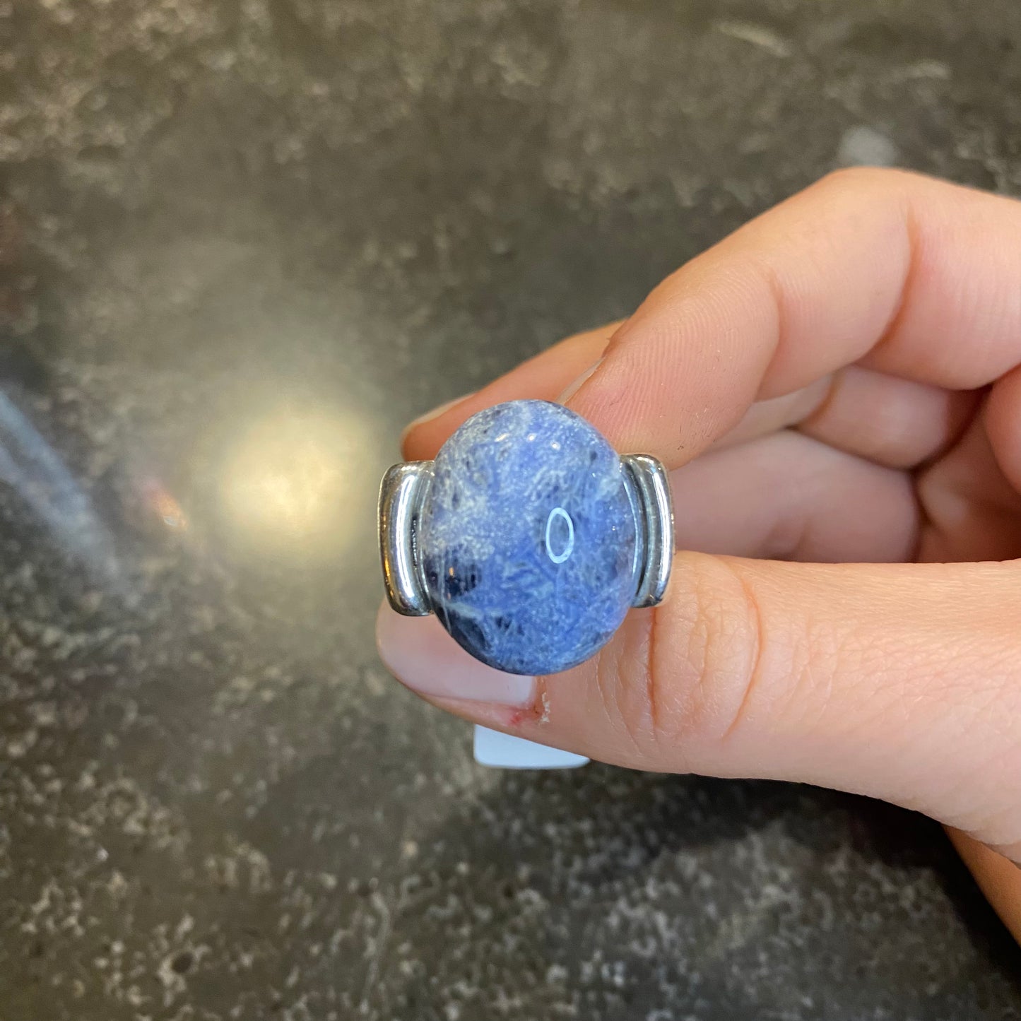 Sodalite Cabochon Ring