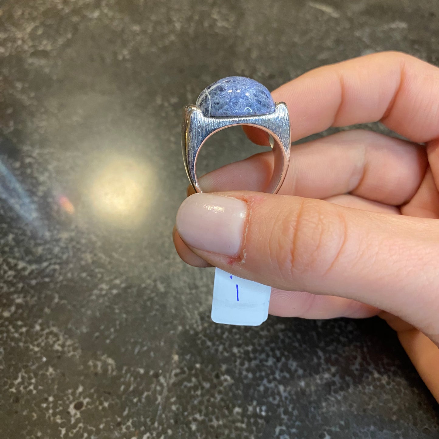 Sodalite Cabochon Ring