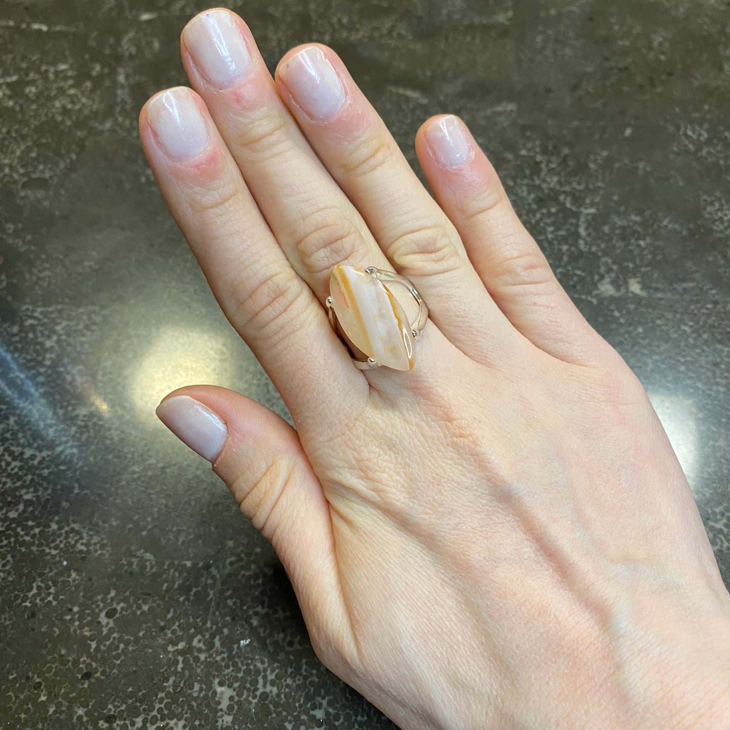 Natural Agate Ring