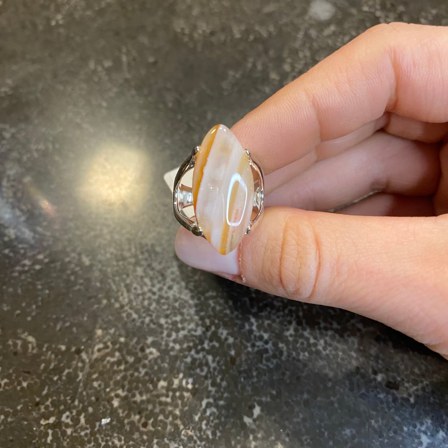 Natural Agate Ring