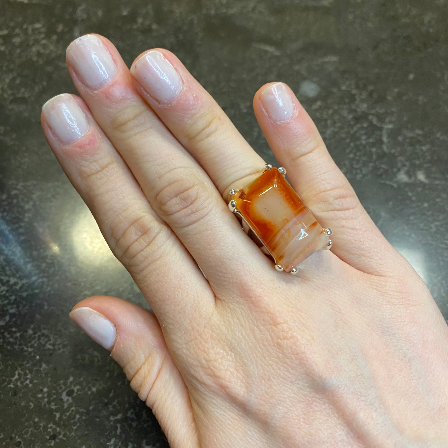 Natural Agate Ring