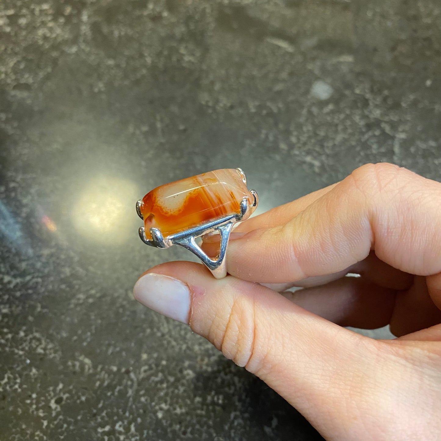 Natural Agate Ring