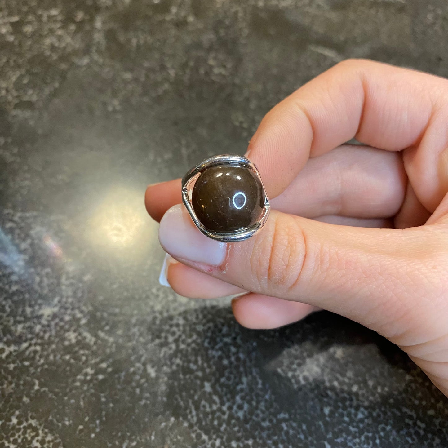 Polychrome Jasper Dome Cabochon Ring
