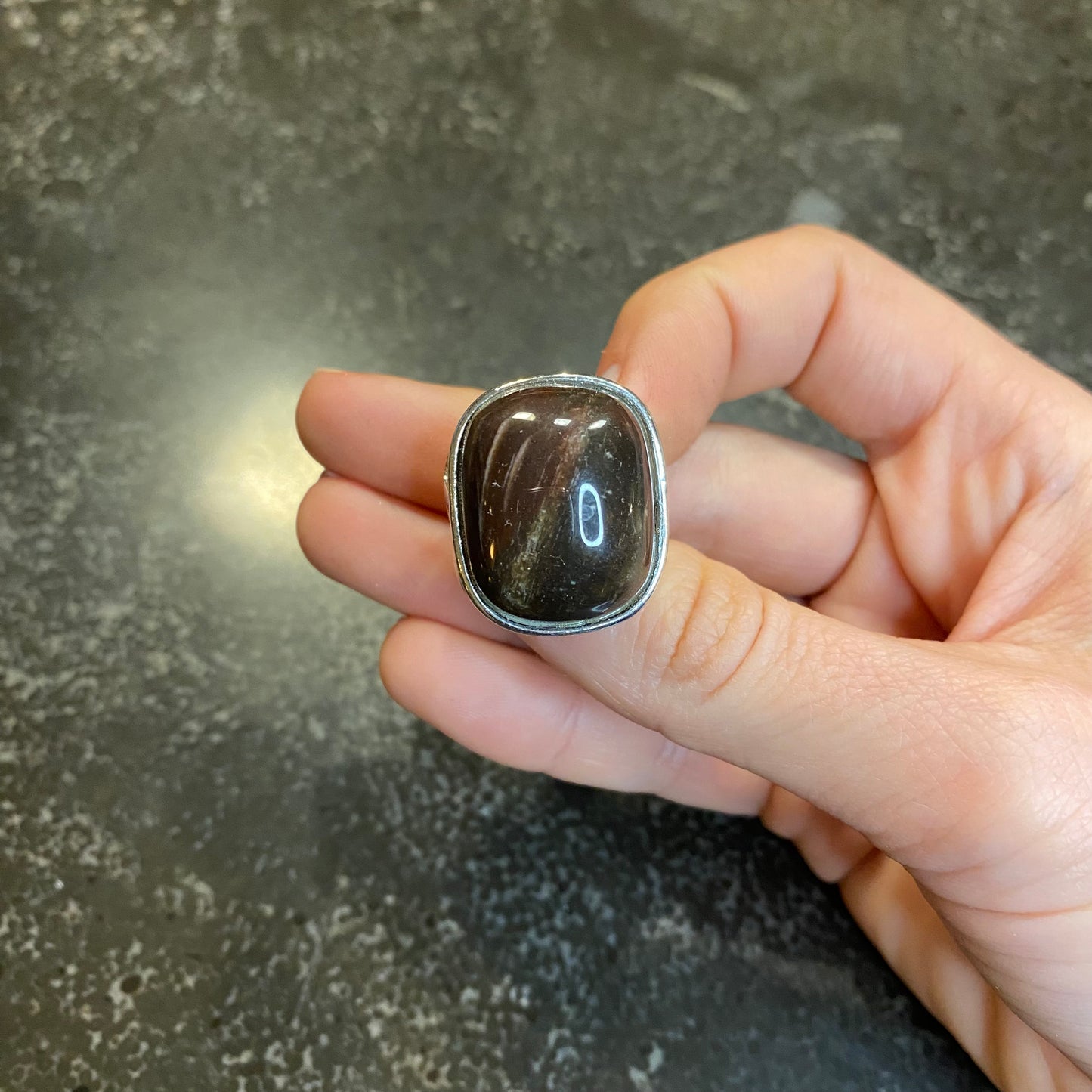 Polychrome Jasper Polished Cushion Ring