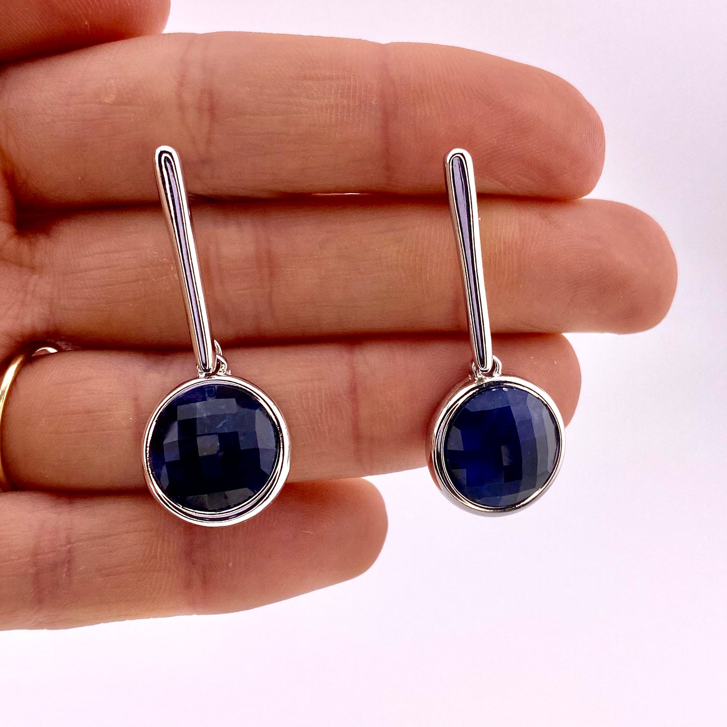 Faceted Sodalite Earrings