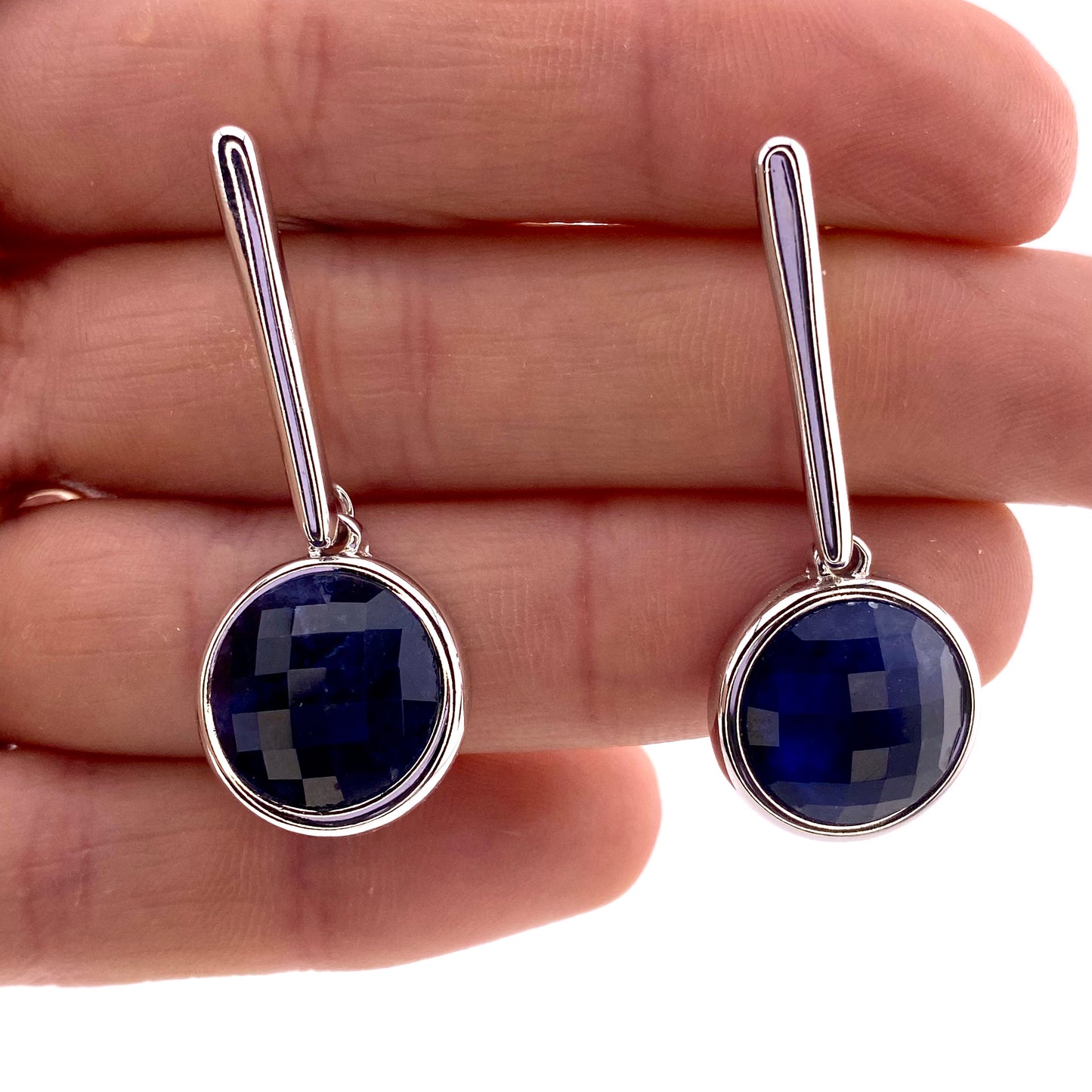 Faceted Sodalite Earrings