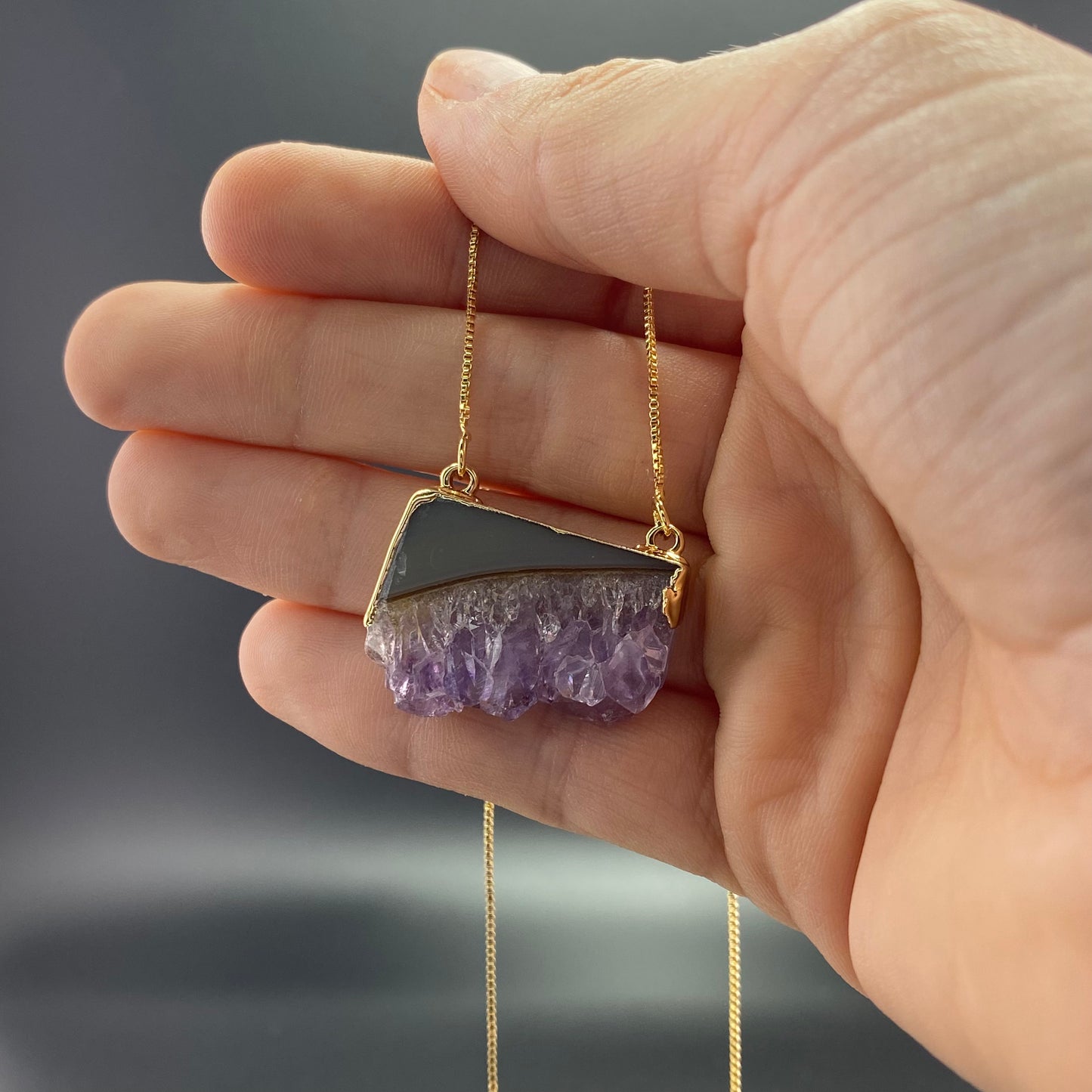 Amethyst Druse Necklace