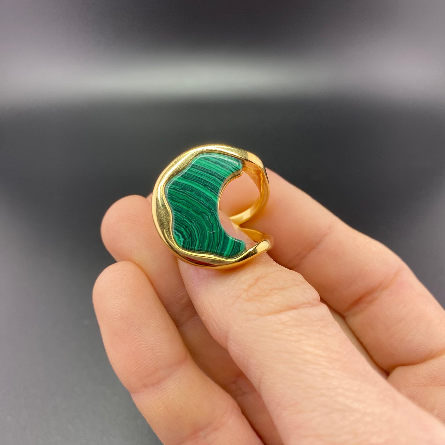 Luna Malachite Ring